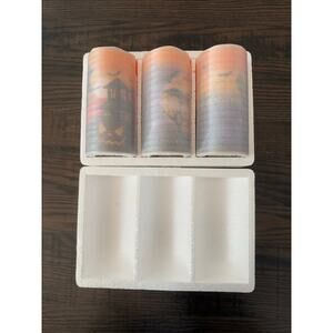 Set of 3 Halloween LED Candles with Real Wax – Brand New in Box